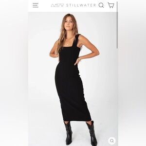 NWOT Stillwater LA square neck rib dress